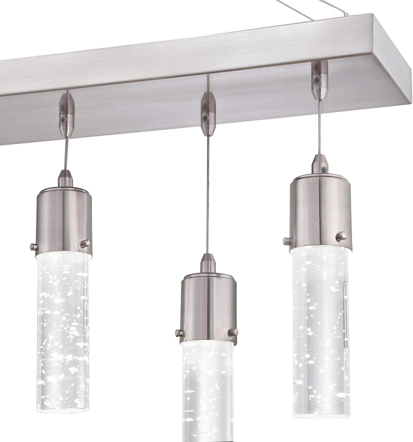 image:imageWestinghouse 6371900 Cava FiveLight LED Indoor Chandelier Brushed Nickel Finish with Bubble Glass