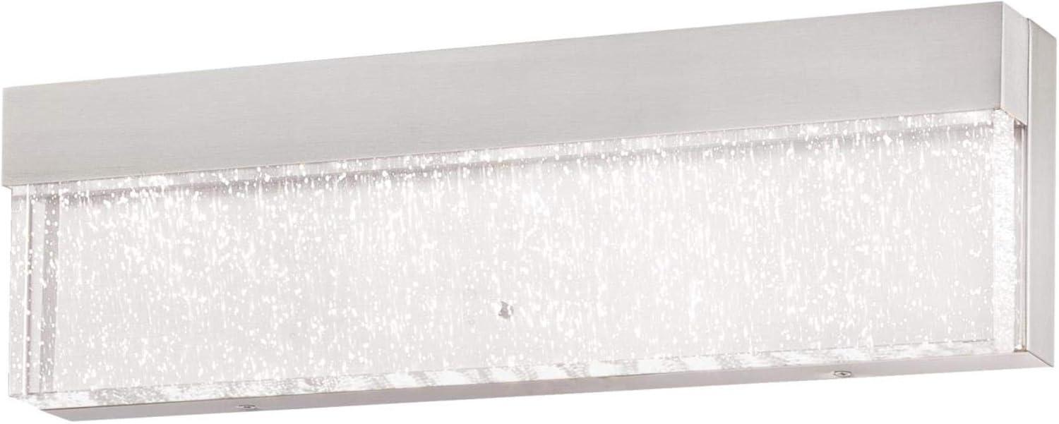 image:imageWestinghouse 6372600 Cava II ThreeLight 21Watt LED Indoor Wall Fixture Matte Black Finish with Bubble GlassBrushed Nickel
