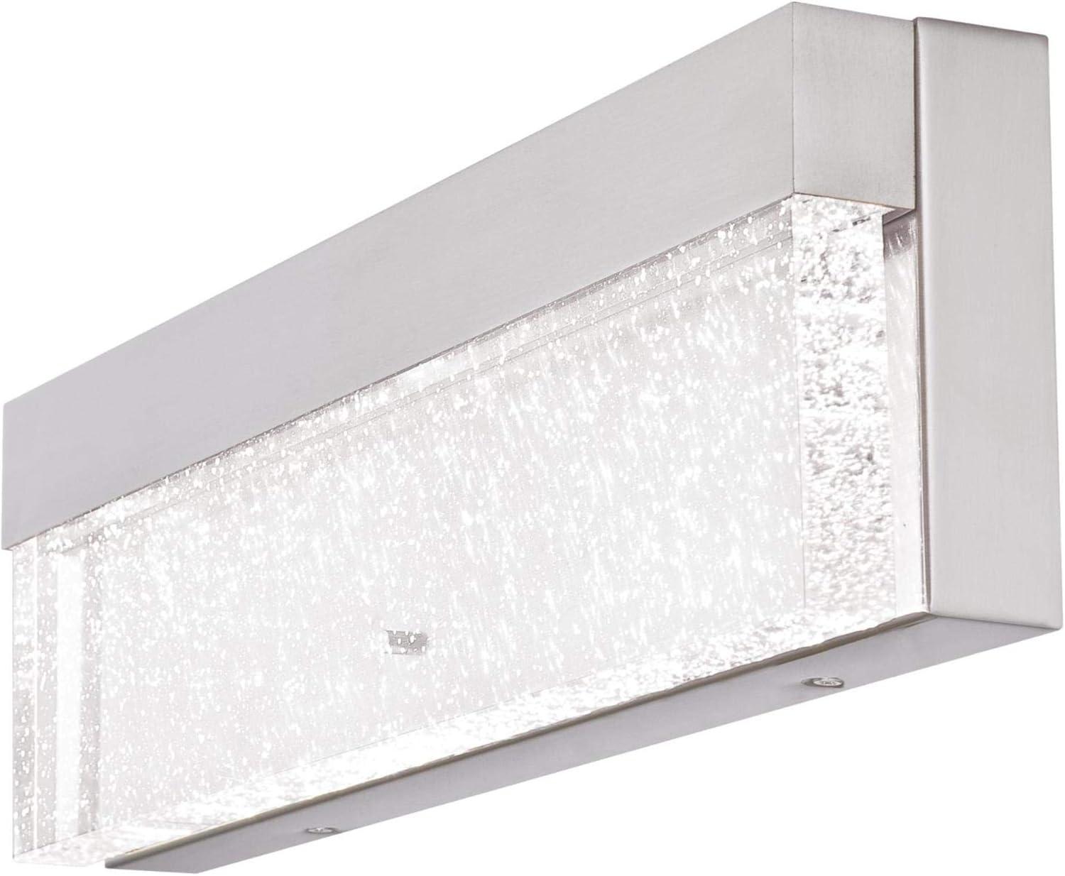 image:imageWestinghouse 6372600 Cava II ThreeLight 21Watt LED Indoor Wall Fixture Matte Black Finish with Bubble GlassBrushed Nickel