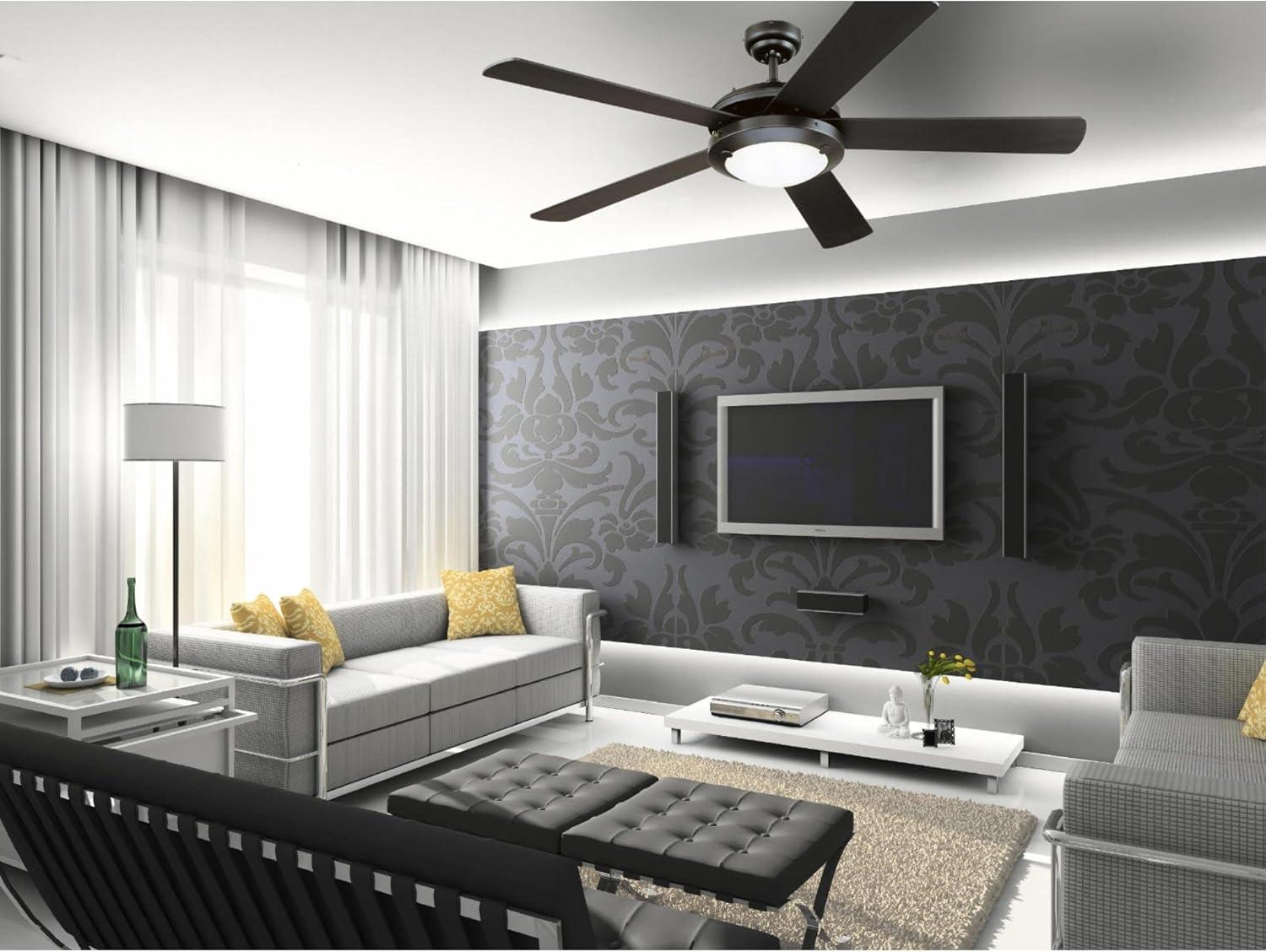 image:imageWestinghouse 7224200 Comet Indoor Ceiling Fan with Light Matte BlackMatte Black