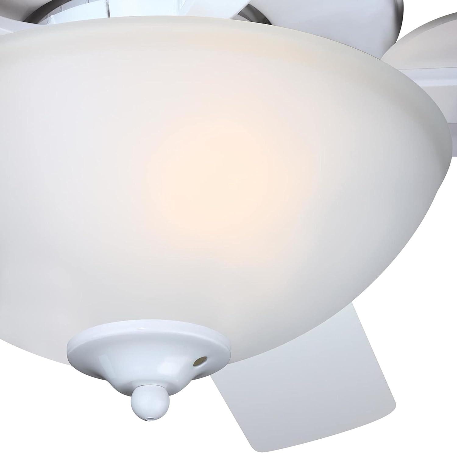 image:imageWestinghouse 7308300 Albert Traditional LED Ceiling Fan with Light 52 Inch White Finish Frosted Glass
