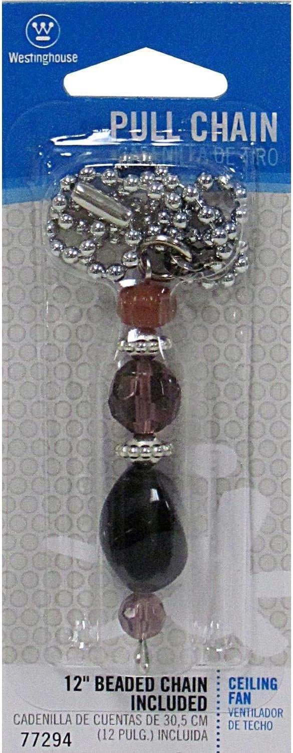image:imageWestinghouse 7729400 Burgundy and Orange Beads Pull Chain Chrome