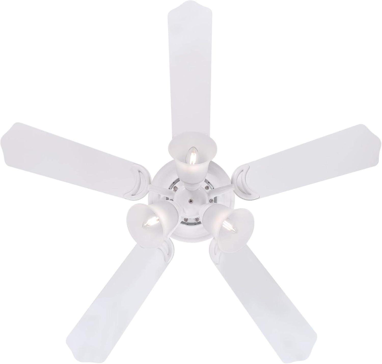 image:imageWestinghouse Contempra Trio 42 Inch Ceiling Fan with Light Indoor Brushed Nickel Ceiling Fan for Small Rooms Reversible Blades RosewoodBirds Eye Maple LED Bulbs Included