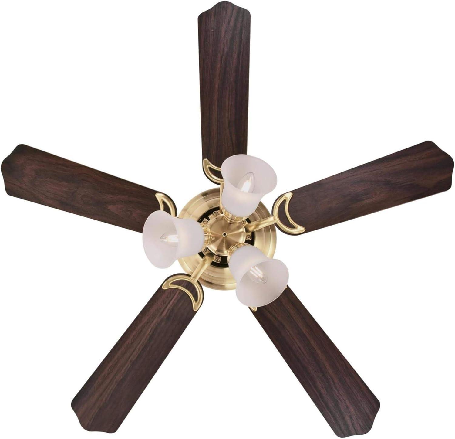 image:imageWestinghouse Contempra Trio 42 Inch Ceiling Fan with Light Indoor Brushed Nickel Ceiling Fan for Small Rooms Reversible Blades RosewoodBirds Eye Maple LED Bulbs Included
