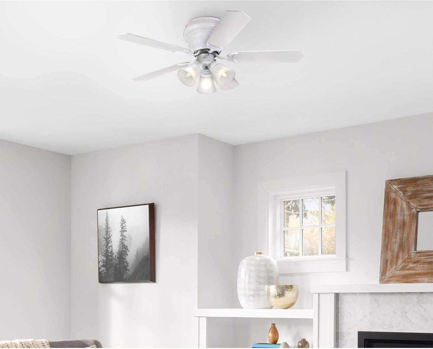 image:imageWestinghouse Contempra Trio 42 Inch Ceiling Fan with Light Indoor White Ceiling Fan for Small Rooms Reversible Blades WhiteWhite Washed Pine LED Bulbs Included