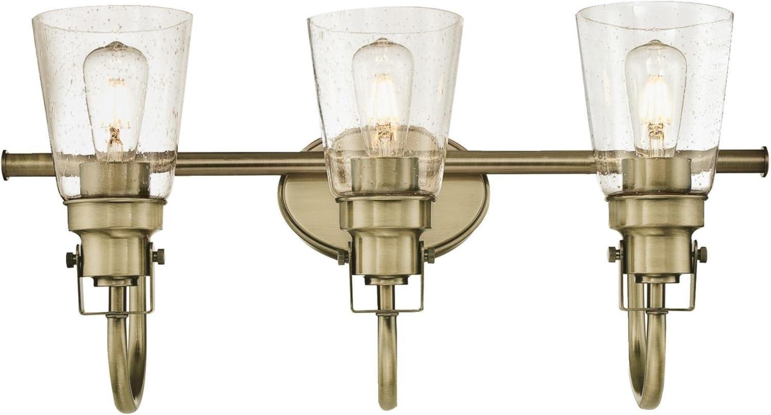 image:imageWestinghouse Lighting 6334000 Ashton ThreeLight Indoor Wall Fixture Antique Brass Finish with Clear Seeded GlassAntique Brass