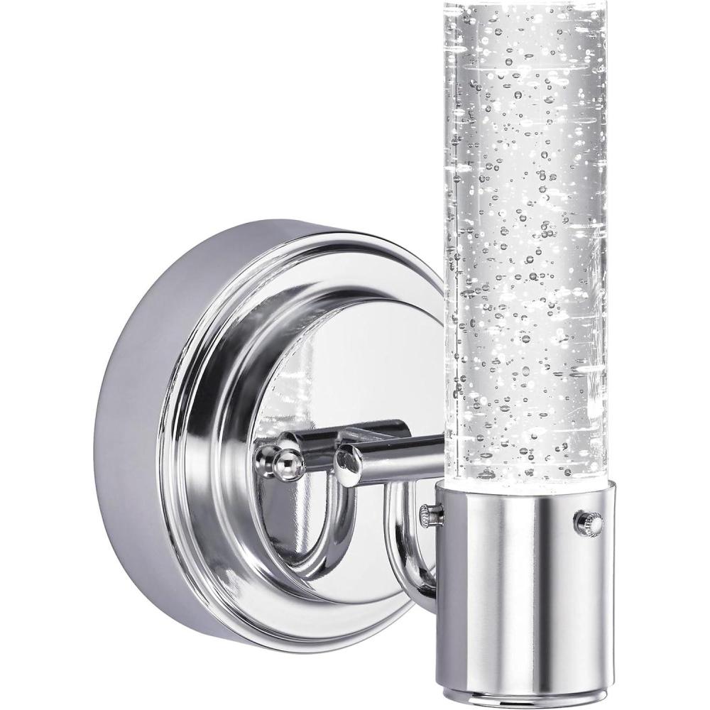 image:imageWestinghouse 6307600 Cava OneLight LED Indoor Wall Fixture Chrome Finish with Bubble Glass 1 Pack SilverSilver