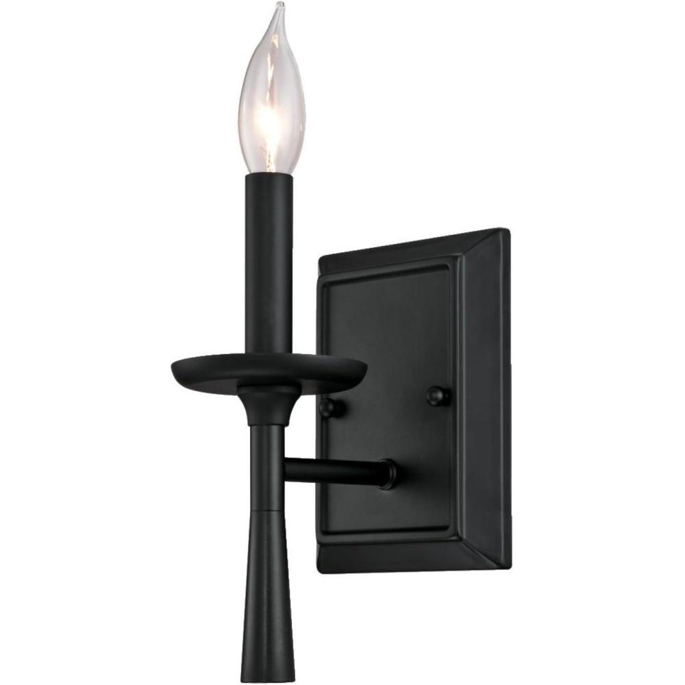 image:imageWestinghouse 6324000 Meadowbrook OneLight Indoor Wall Fixture Matte Black FinishOne Light