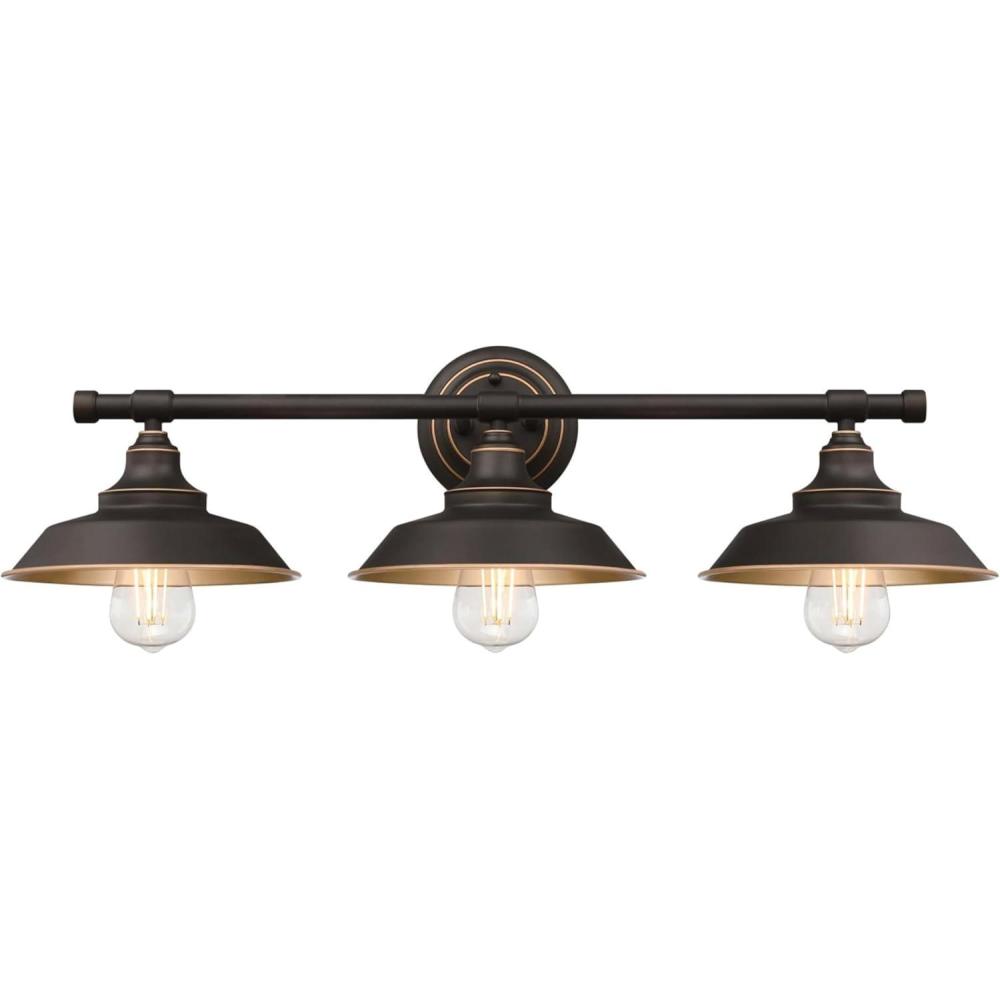 image:imageWestinghouse 6354400 Iron Hill ThreeLight Indoor Wall 3 Brushed NickelOil Rubbed Bronze with bulbs included
