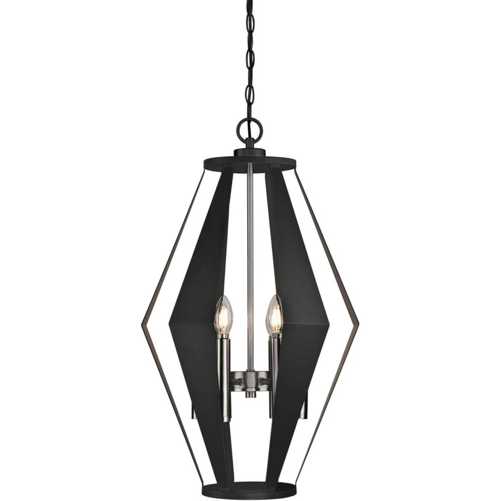 image:imageWestinghouse 6367700 Coltin SixLight Indoor Chandelier Matte Black Finish with Dark Pewter Accents