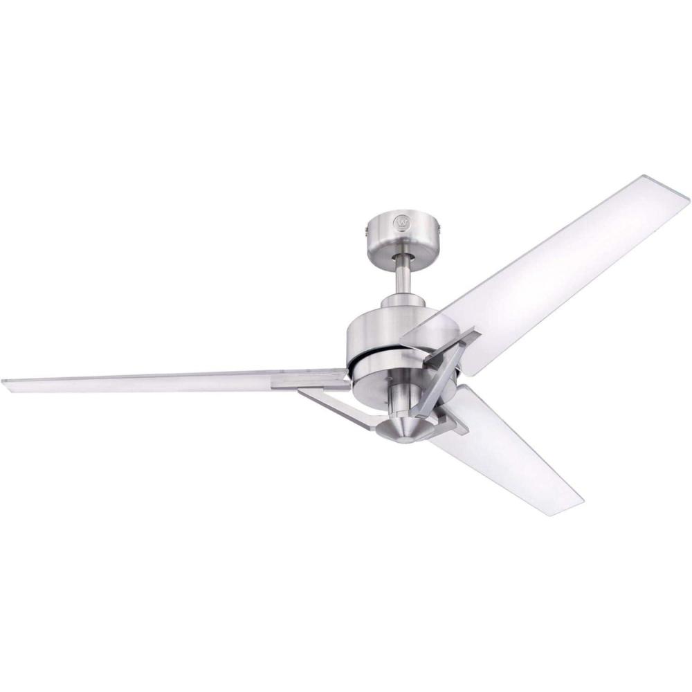 image:imageWestinghouse 7225500 Julien Modern Industrial Ceiling Fan with Remote Control 54 Inch Brushed Nickel Finish