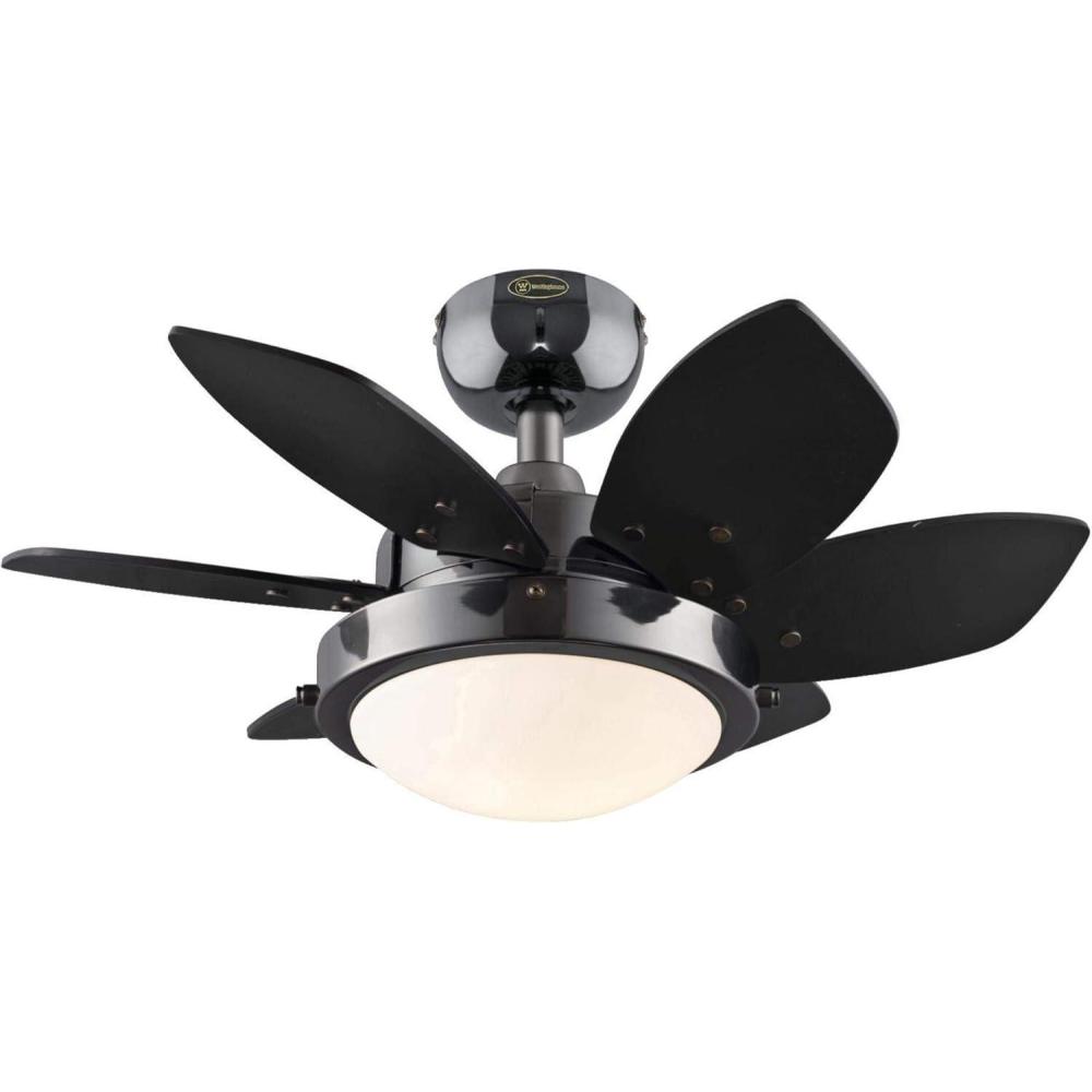 image:imageWestinghouse 7236600 Quince Indoor Ceiling Fan with Light 24 Inch ChromeGun Metal