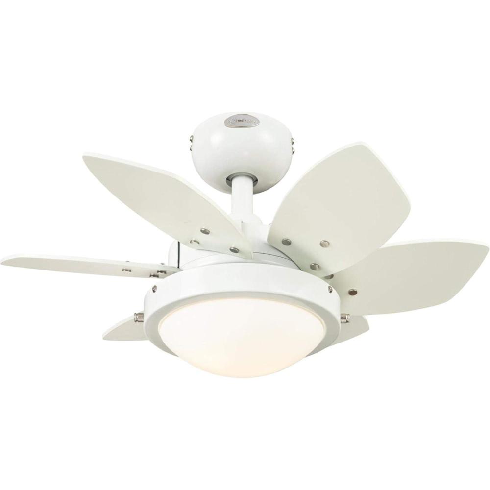 image:imageWestinghouse 7236600 Quince Indoor Ceiling Fan with Light 24 Inch ChromeWhite