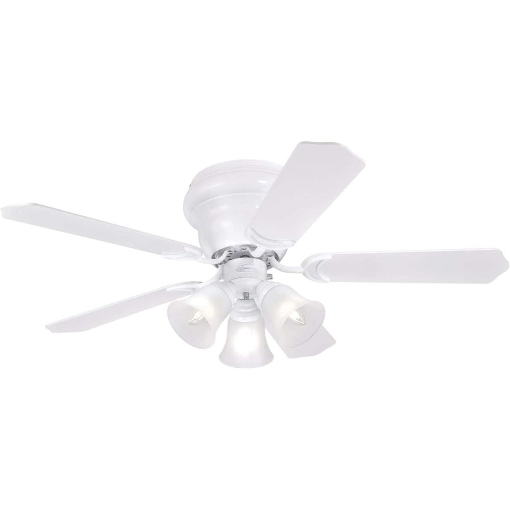 image:imageWestinghouse Contempra Trio 42 Inch Ceiling Fan with Light Indoor White Ceiling Fan for Small Rooms Reversible Blades WhiteWhite Washed Pine LED Bulbs Included