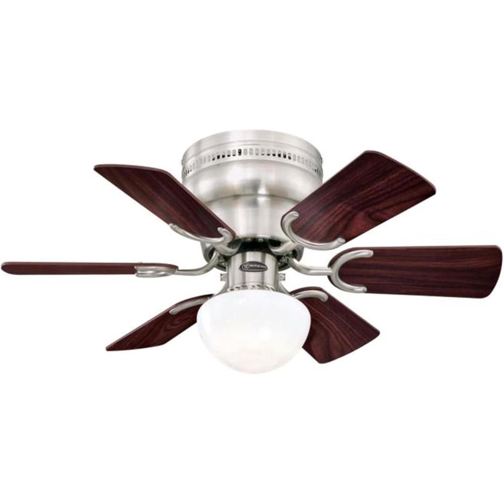 image:imageWestinghouse Hadley 30 Inch Brushed Nickel Finish Ceiling Fan with 6 Reversible Blades and Bowl Light Kit with 1 Candelabra Base Light BulbBrushed Nickel