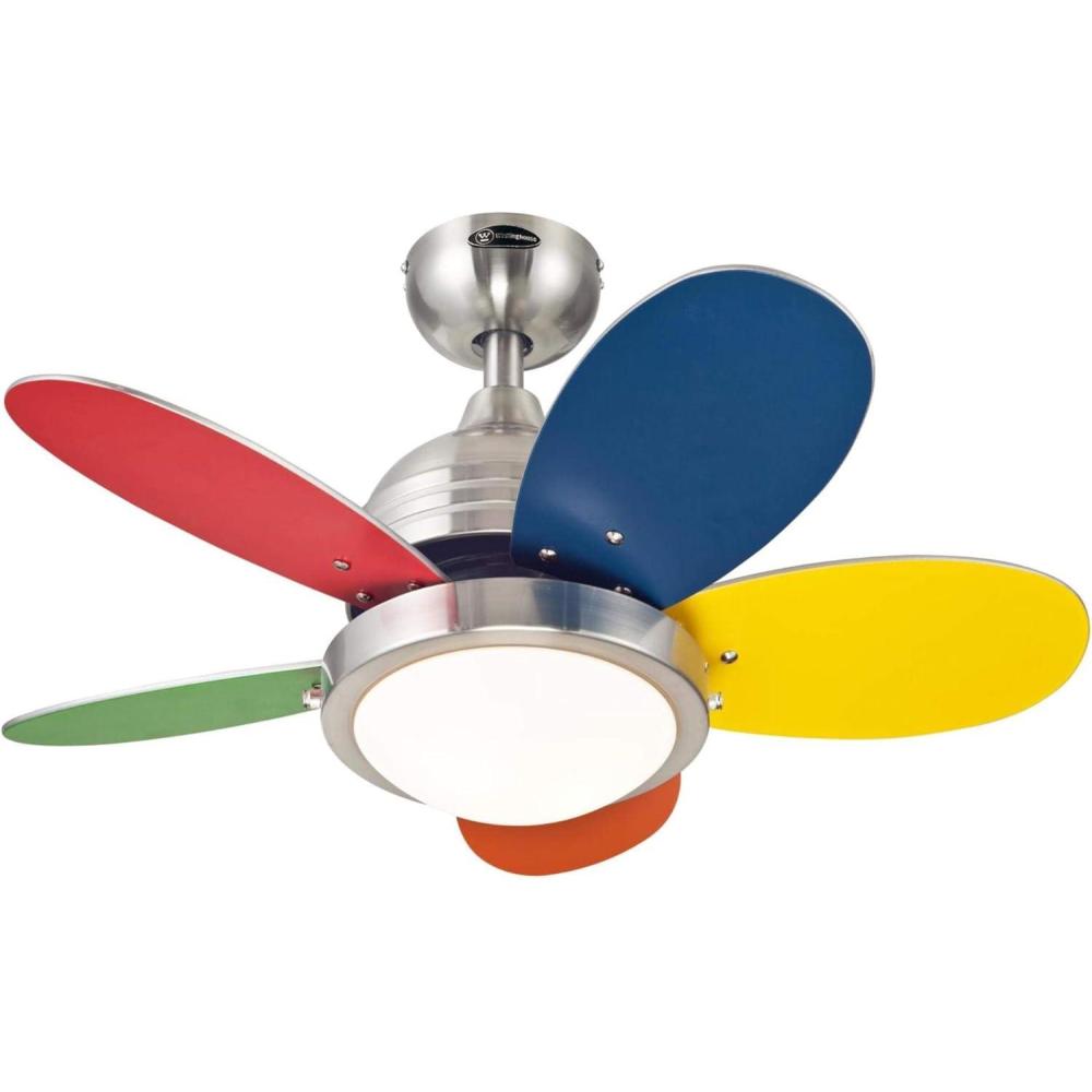image:imageWestinghouse Lighting 7223600 Roundabout Indoor Ceiling Fan with Light 30 Inch Brushed NickelLED Lights