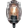 6331600 Barnwell One-Light Indoor Wall Fixture, Textured Iron and Barnwood Finish with Clear Hammered Glass