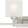 Westinghouse 6304100 Alexander Four-Light Indoor Wall Fixture, Brushed Nickel Finish with Rippled White Glazed Glass(4-Light Wall Fixture)