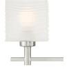 Westinghouse 6304100 Alexander Four-Light Indoor Wall Fixture, Brushed Nickel Finish with Rippled White Glazed Glass(Contemporary)