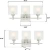 Westinghouse 6304100 Alexander Four-Light Indoor Wall Fixture, Brushed Nickel Finish with Rippled White Glazed Glass(Contemporary)