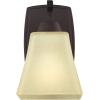 Westinghouse 6307300 Midori One-Light Indoor Wall Fixture, Finish Linen, Oil Rubbed Bronze – Amber Glass(Oil Rubbed Bronze – Amber Glass)