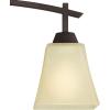 Westinghouse 6307500 Midori Three-Light Indoor Wall Fixture, Finish Linen, Oil Rubbed Bronze-Amber Glass