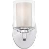 Westinghouse 6331500 Glenford One-Light Indoor Wall Fixture, Chrome Finish with Ice Inner and Clear Glass Outer Shade(1-Light Wall Sconce)