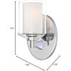 Westinghouse 6331500 Glenford One-Light Indoor Wall Fixture, Chrome Finish with Ice Inner and Clear Glass Outer Shade(1-Light Wall Sconce)