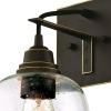 Westinghouse 6333200 Eldon One-Light Indoor Wall Fixture, Oil Rubbed Bronze Finish with Highlights and Clear Seeded Glass