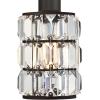 Westinghouse 6337900 Sophie Three-Light Indoor Wall Fixture, Oil Rubbed Bronze Finish with Crystal Prism Glass(Oil Rubbed Bronze 3 Light Wall)