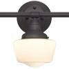 Westinghouse 6342100 Scholar Three-Light Indoor Wall Fixture, Oil Rubbed Bronze Finish with White Opal Glass , Oil-rubbed Bronze