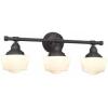 Westinghouse 6342100 Scholar Three-Light Indoor Wall Fixture, Oil Rubbed Bronze Finish with White Opal Glass , Oil-rubbed Bronze