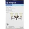 Westinghouse 6342800 Montrose Three-Light Indoor Wall Fixture, Oil Rubbed Bronze Finish with Highlights and Mocha Scavo Glass