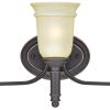 Westinghouse 6342800 Montrose Three-Light Indoor Wall Fixture, Oil Rubbed Bronze Finish with Highlights and Mocha Scavo Glass