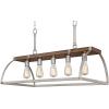 Westinghouse 6351700 Oak Lane Five-Light Indoor Chandelier, Barnwood & Galvanized Steel