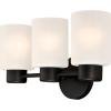 Westinghouse 6354100 Sylvestre Three-Light Indoor Wall Fixture, Oil Rubbed Bronze Finish with Frosted Glass