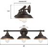 Westinghouse 6354400 Iron Hill Three-Light Indoor Wall, 3, Brushed Nickel(Oil Rubbed Bronze with bulbs included)