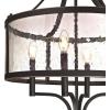 Westinghouse 6368400 Belle View Four-Light Indoor, Oil Rubbed Bronze Finish with Highlights and Clear Seeded Glass Chandelier, One Size , Oil-rubbed Bronze
