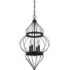 Westinghouse 6368600 Salma Four-Light Indoor Chandelier, Matte Black Finish