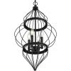 Westinghouse 6368600 Salma Four-Light Indoor Chandelier, Matte Black Finish