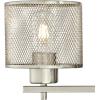 Westinghouse 6371000 Morrison Three-Light Indoor Vanity Light Wall Fixture, Oil Rubbed Bronze Finish with Mesh Shades(Brushed Nickel)