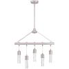 Westinghouse 6371900 Cava Five-Light LED Indoor Chandelier, Brushed Nickel Finish with Bubble Glass