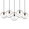 Westinghouse 6575700 Olympus Five-Light Indoor Chandelier, Matte Black Finish with Textured Gold Accents