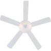 Westinghouse 7308300 Albert, Traditional LED Ceiling Fan with Light, 52 Inch, White Finish, Frosted Glass