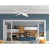 Westinghouse 7308300 Albert, Traditional LED Ceiling Fan with Light, 52 Inch, White Finish, Frosted Glass