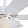 Westinghouse 7308300 Albert, Traditional LED Ceiling Fan with Light, 52 Inch, White Finish, Frosted Glass