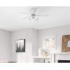 Westinghouse Contempra Trio 42 Inch Ceiling Fan with Light, Indoor Brushed Nickel Ceiling Fan for Small Rooms, Reversible Blades Rosewood/Bird’s Eye Maple, LED Bulbs Included