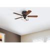 Westinghouse Contempra Trio 42 Inch Ceiling Fan with Light, Indoor Brushed Nickel Ceiling Fan for Small Rooms, Reversible Blades Rosewood/Bird’s Eye Maple, LED Bulbs Included