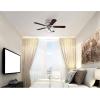 Westinghouse Contempra Trio 42 Inch Ceiling Fan with Light, Indoor Brushed Nickel Ceiling Fan for Small Rooms, Reversible Blades Rosewood/Bird’s Eye Maple, LED Bulbs Included