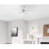 Westinghouse Contempra Trio 42 Inch Ceiling Fan with Light, Indoor White Ceiling Fan for Small Rooms, Reversible Blades White/White Washed Pine, LED Bulbs Included